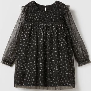 ZARA Sparkly Tulle Dress SIZE 2-3 (38,6 inches) BLACK